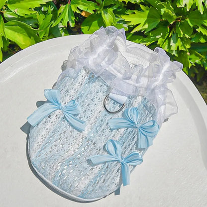 Lace Bow Pet Dress Vest