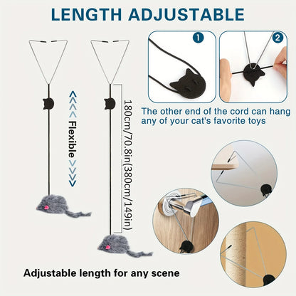 Door-Hanging Cat Teaser Toy