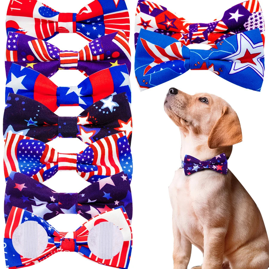 4th of July Dog Bow Ties (Bulk Pack)