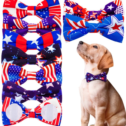 4th of July Dog Bow Ties (Bulk Pack)