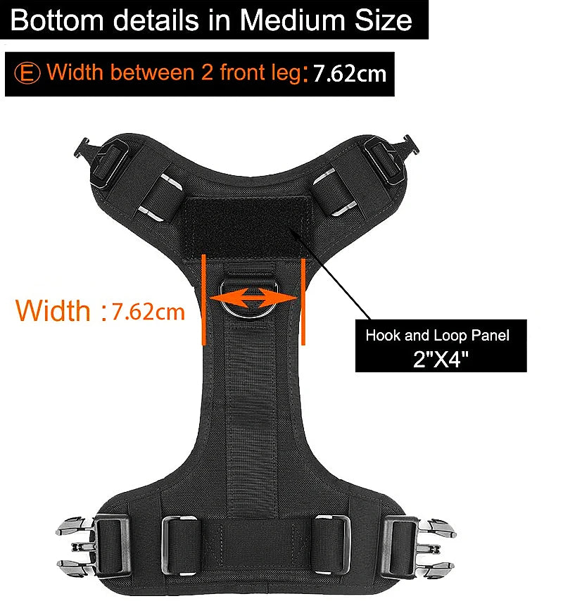 Tactical Dog Vest Harness & Leash Set