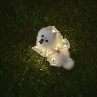 Glowing Butterfly Wings Pet Accessory