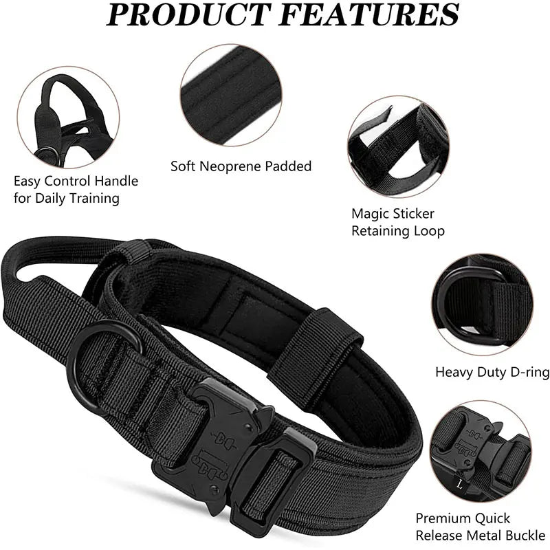 Tactical Dog Collar with Control Handle