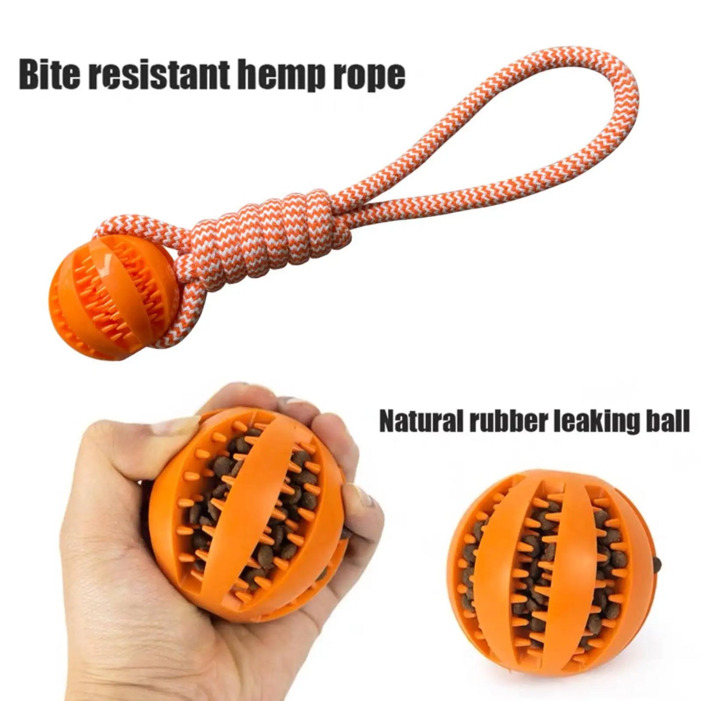 Cotton Rope Treat Ball Dog Toy