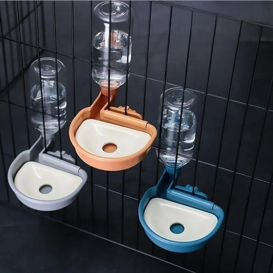 Hanging Pet Water Bottle & Bowl
