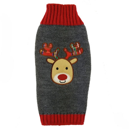 Christmas Deer Knit Dog Sweater