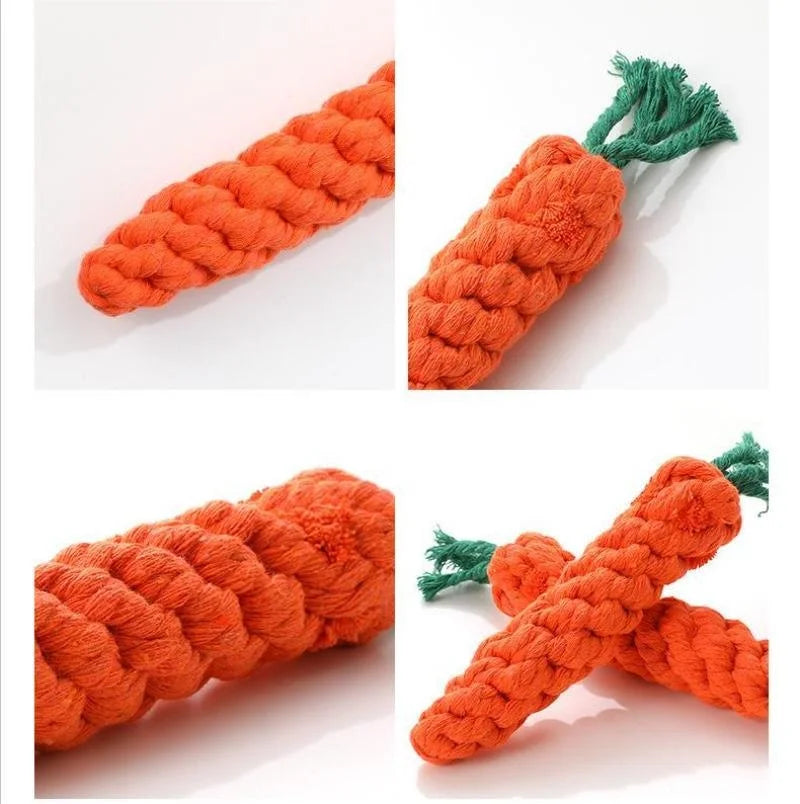 Carrot Cotton Rope Chew Toy