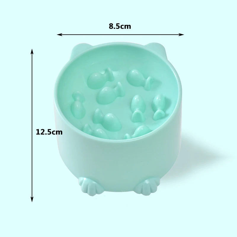 Raised Slow-Feed Pet Bowl