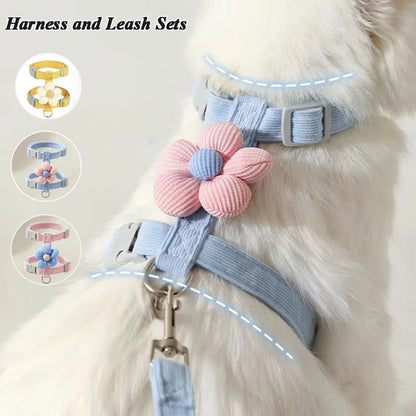 Adjustable Breathable Dog & Cat Harness Set