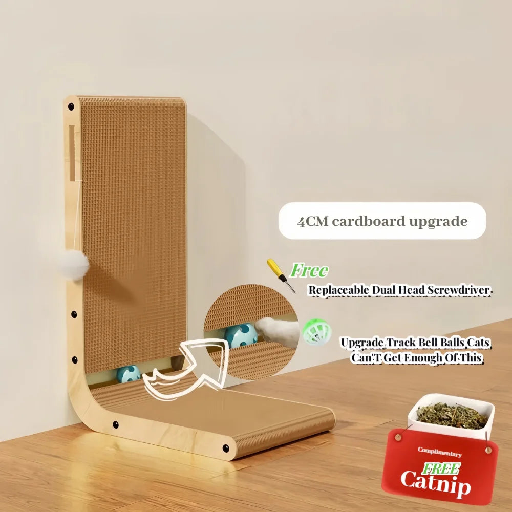 L-Shaped Cardboard Cat Scratcher
