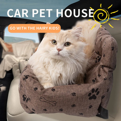 Washable Dog Car Seat Bed