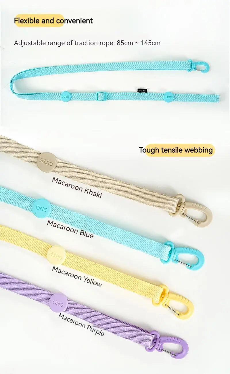 Macaron Dog Harness, Collar & Leash Set