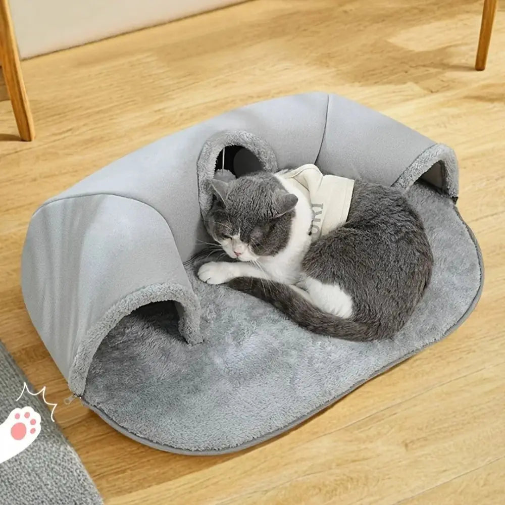 U-Shaped Cat Tunnel Bed