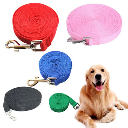Nylon Dog Training Leashes Pet Supplies Walking Harness Collar Leader Rope For Dogs Cat 3M 6M 10M 15M 20M