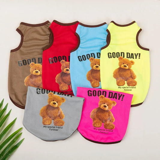 Bear-Print Dog & Cat Tee
