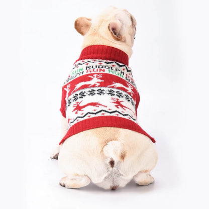 Christmas Deer Knit Dog Sweater