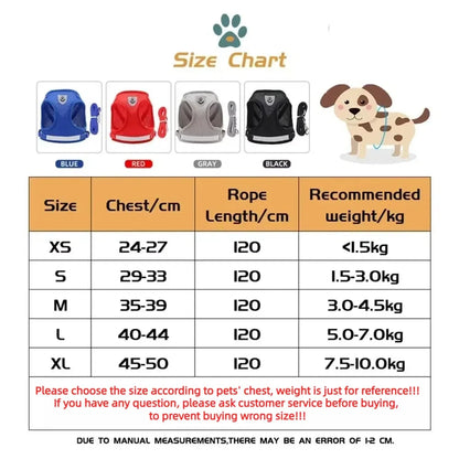 Reflective Escape-Proof Cat Harness Set