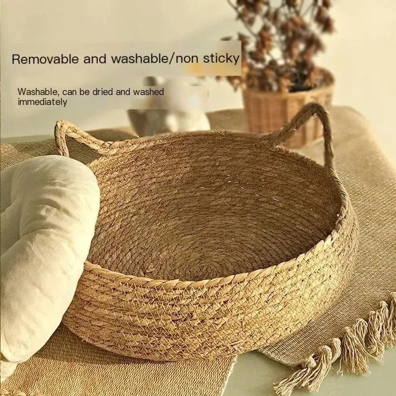Natural Woven Cat Bed Mat