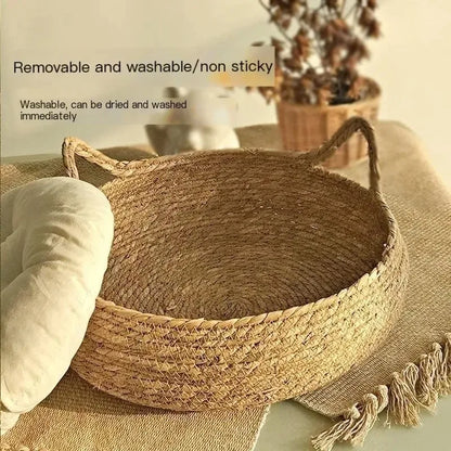 Natural Woven Cat Bed Mat