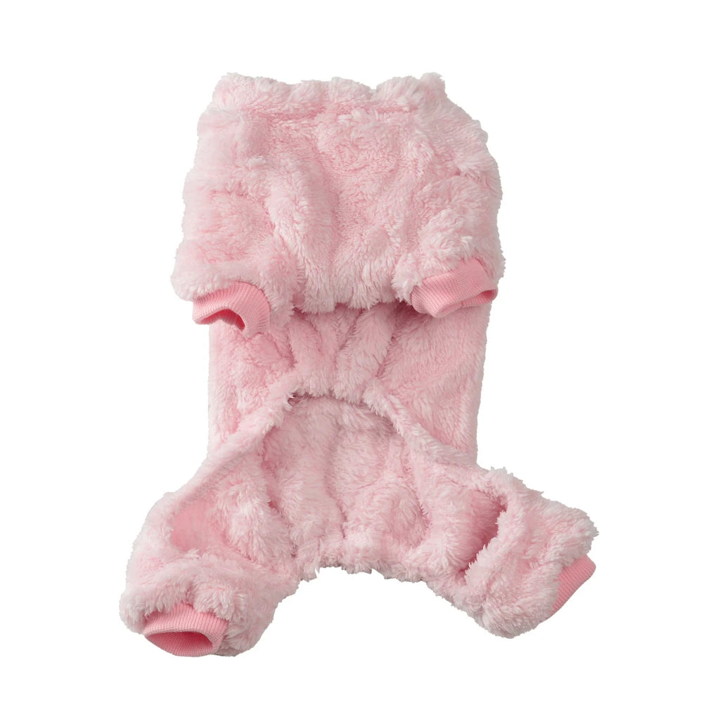 Fleece Dog Jumpsuit with Leash Ring