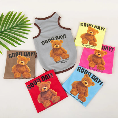 Bear-Print Dog & Cat Tee