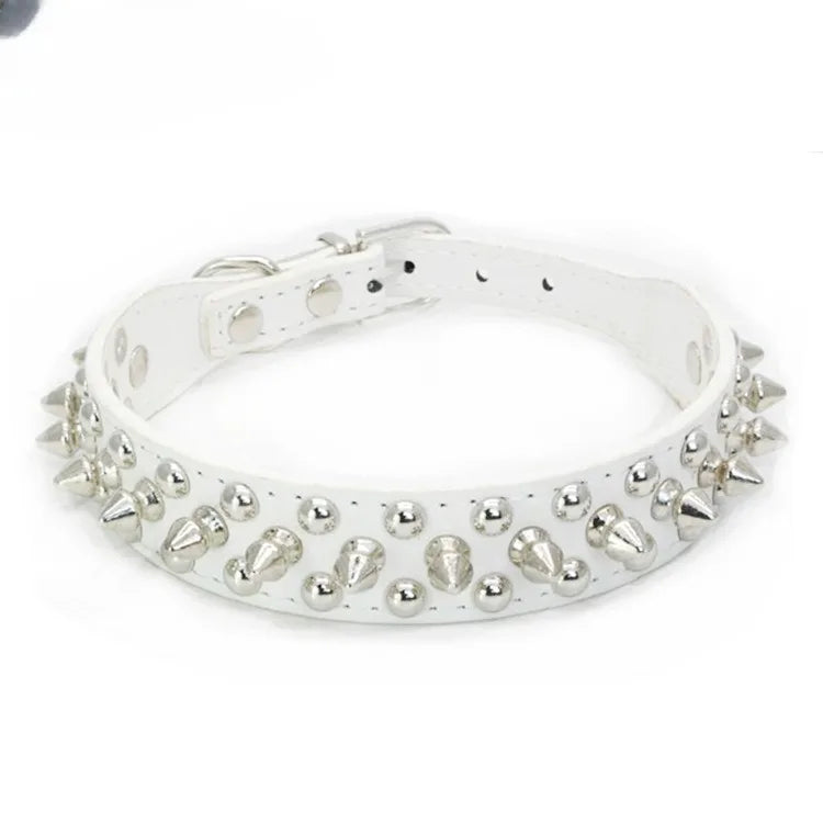 Spiked Leather Dog Collar