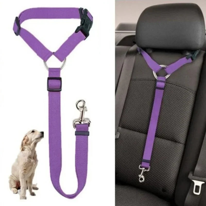 2-in-1 Dog Car Seat Belt & Leash