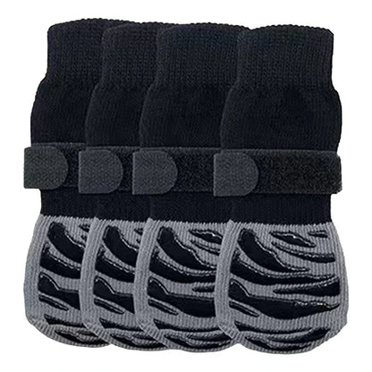Anti-Slip Dog Socks with Straps (Set of 4)