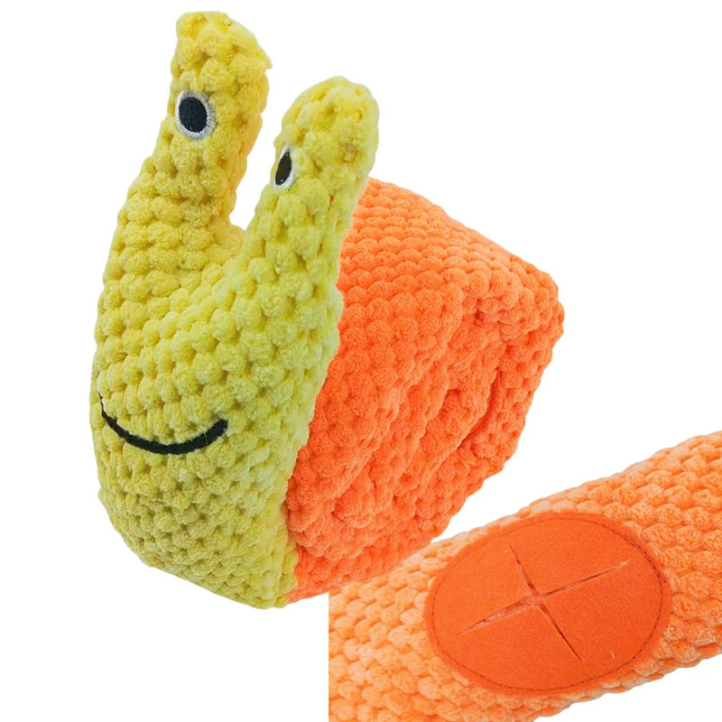 Snail Puzzle Squeaky Dog Toy