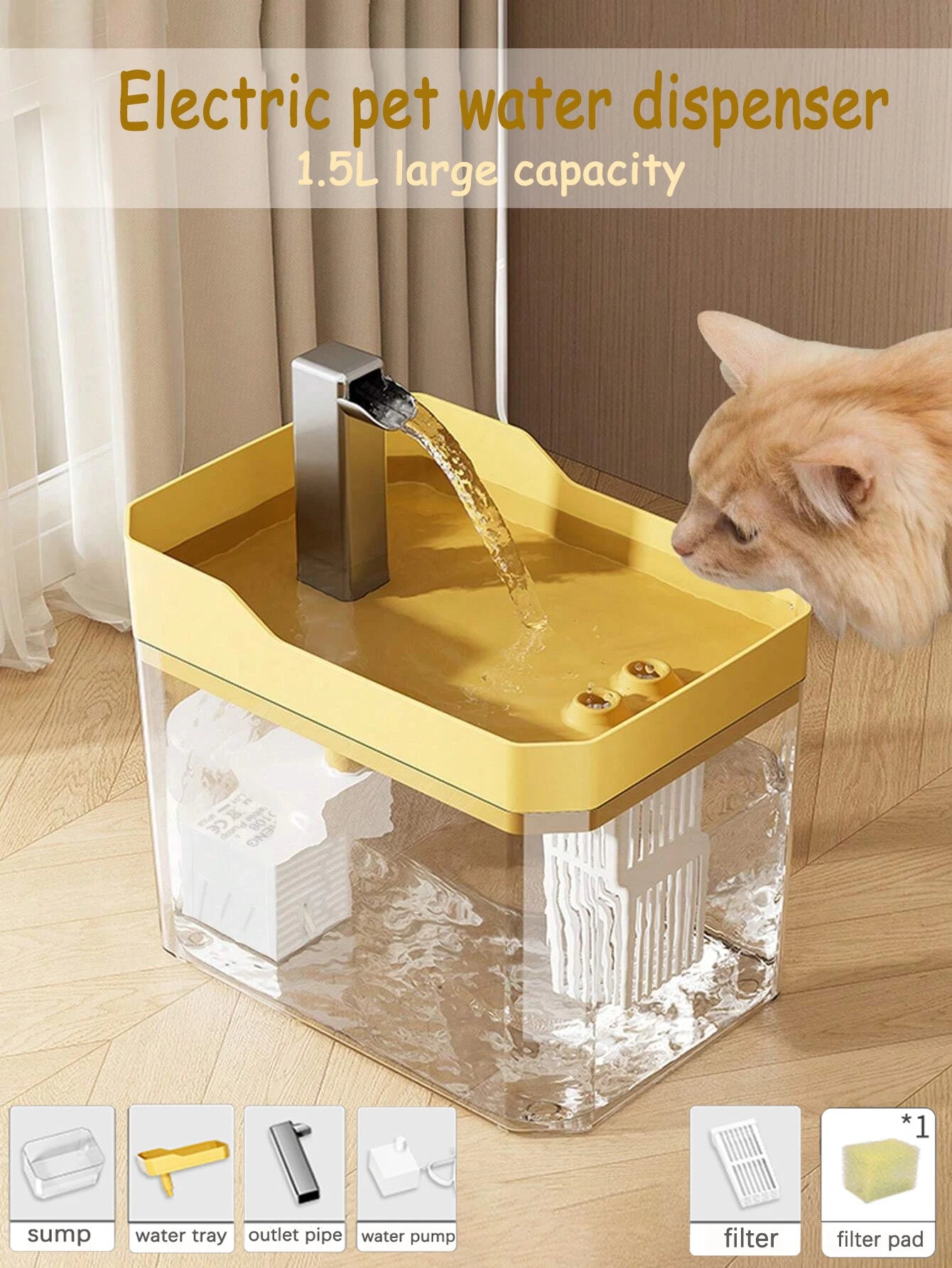 Filtered Cat Water Fountain