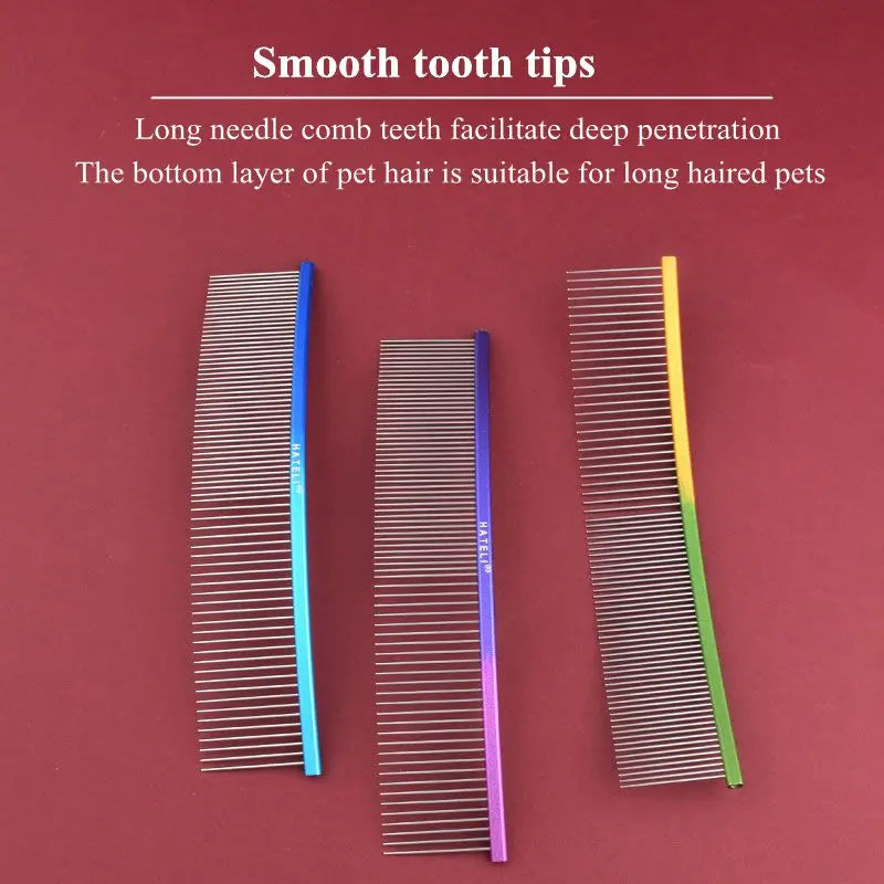 Curved Stainless Steel Pet Comb