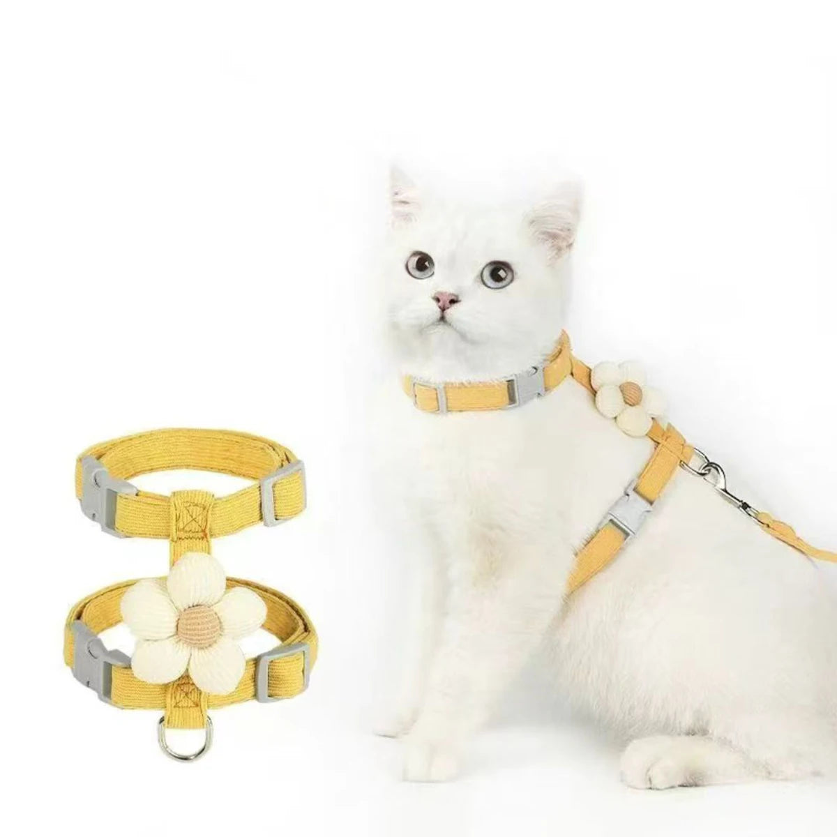 Adjustable Breathable Dog & Cat Harness Set