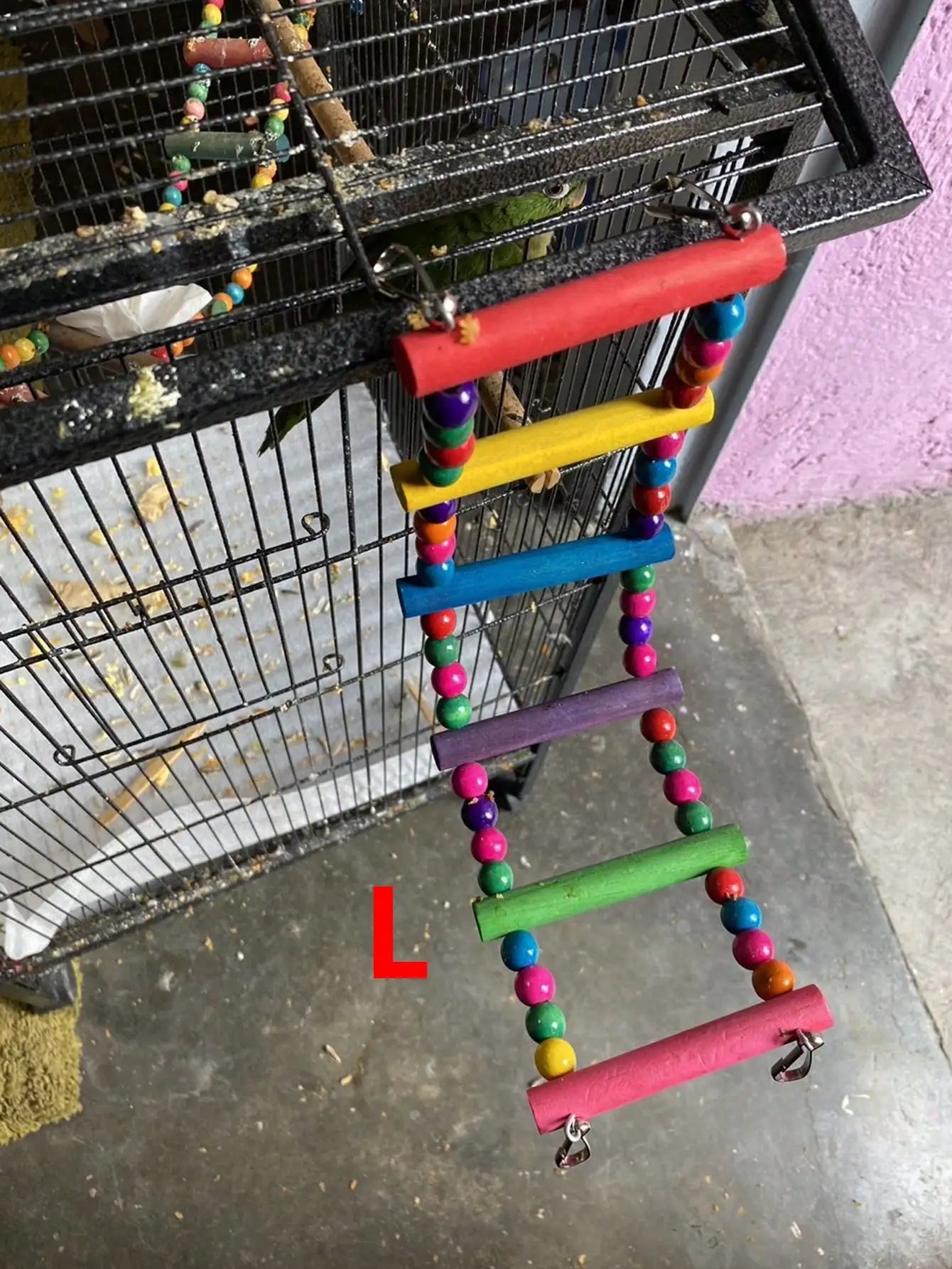 Wooden Bird Ladder & Swing