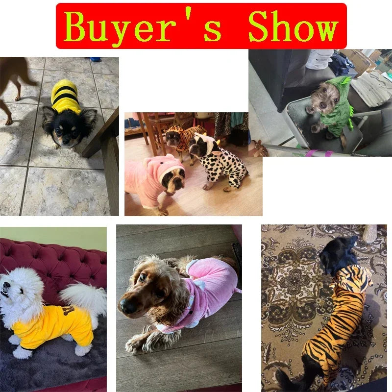 Coral Fleece Dog Costume
