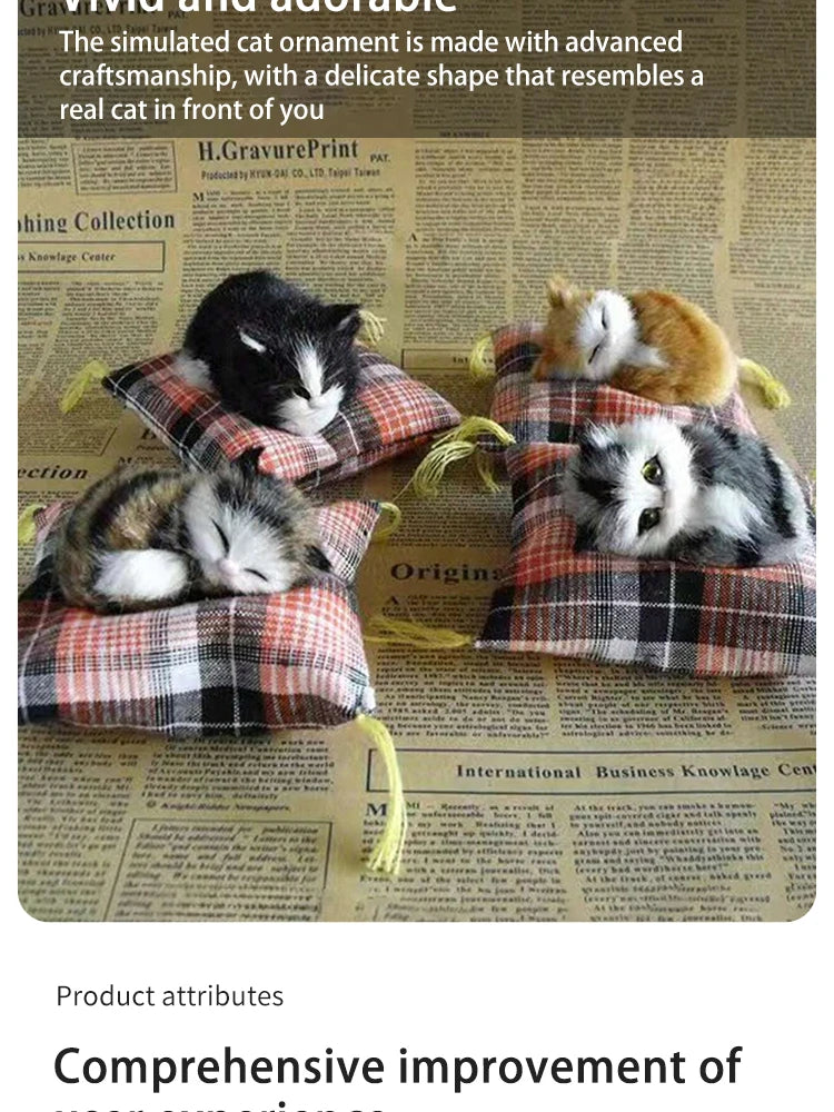 Plush Simulation Cat Cushion