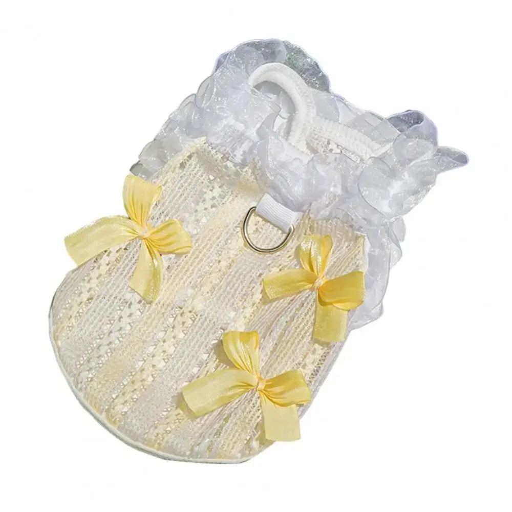 Lace Bow Pet Dress Vest