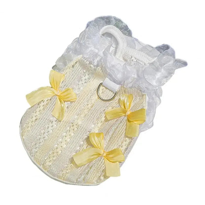 Lace Bow Pet Dress Vest