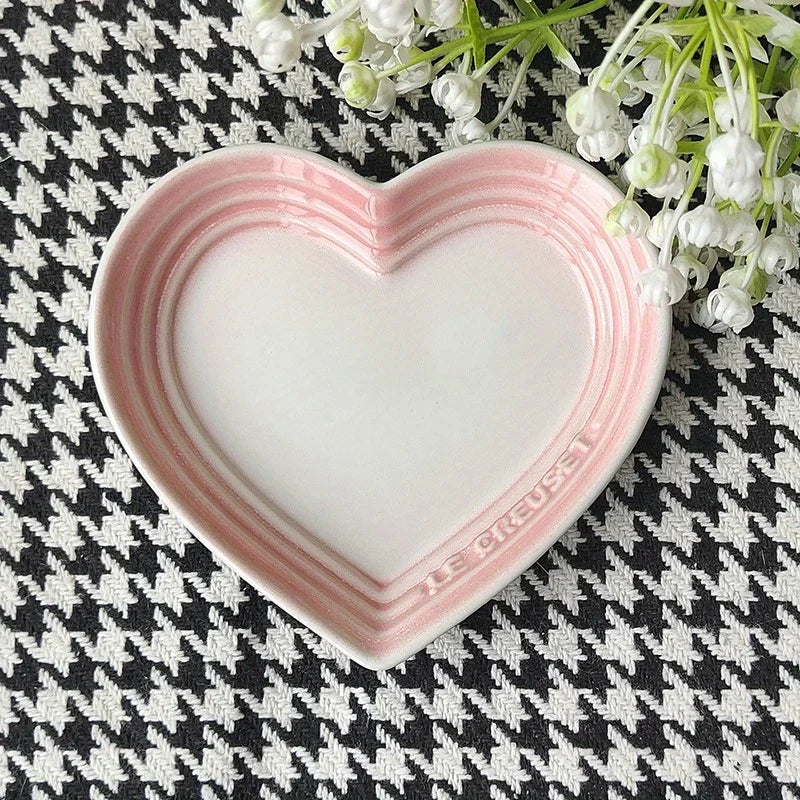 Heart-Shaped Ceramic Pet Bowl