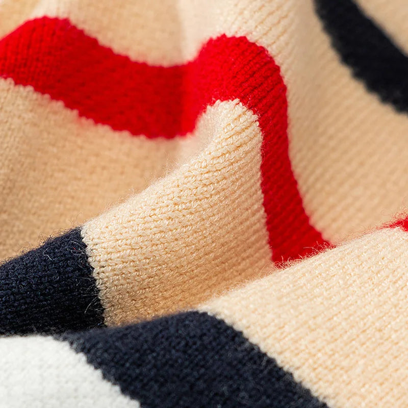 Striped Dog Cardigan Sweater