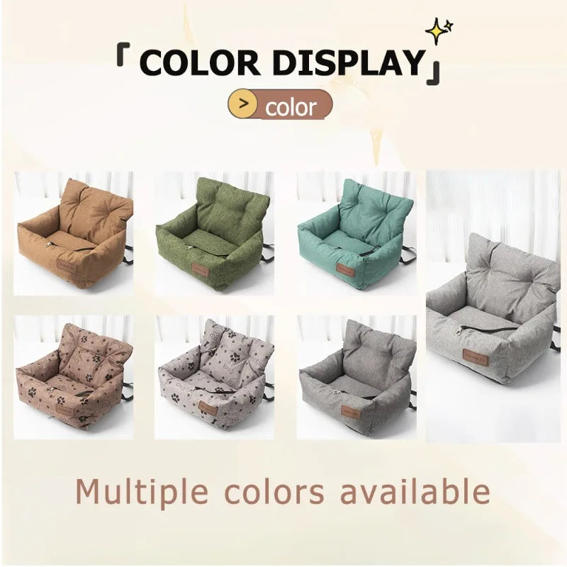 Washable Dog Car Seat Bed
