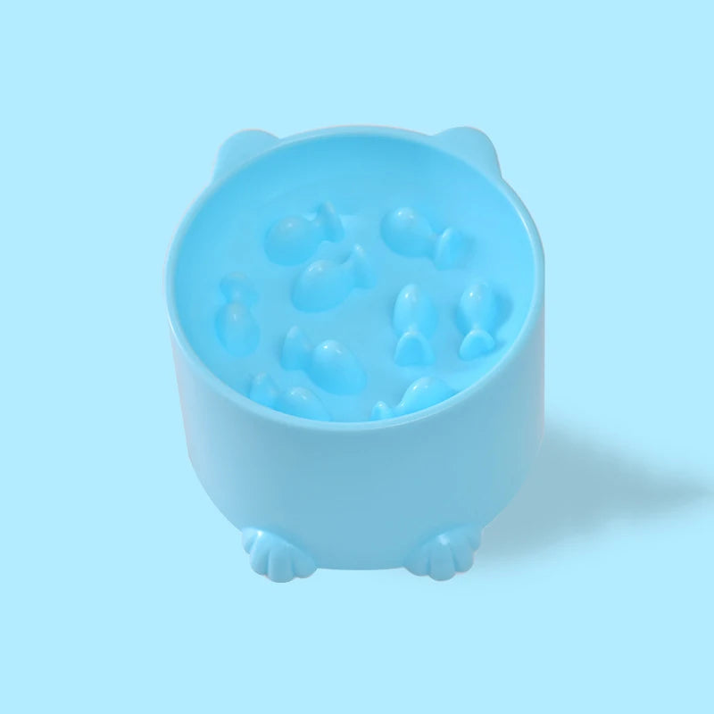 Raised Slow-Feed Pet Bowl