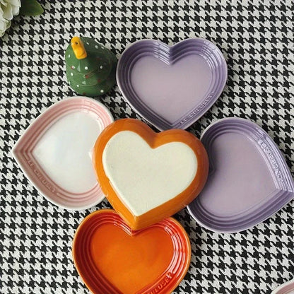 Heart-Shaped Ceramic Pet Bowl