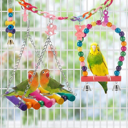 Wooden Bird Chew Toy Set (11pc)