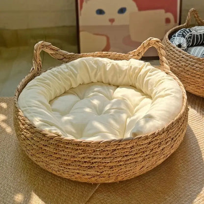 Natural Woven Cat Bed Mat