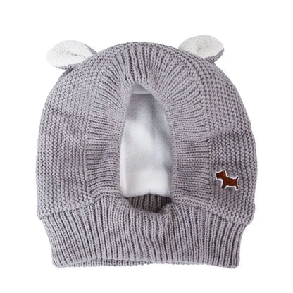 Knit Dog Ear Muffs & Hat