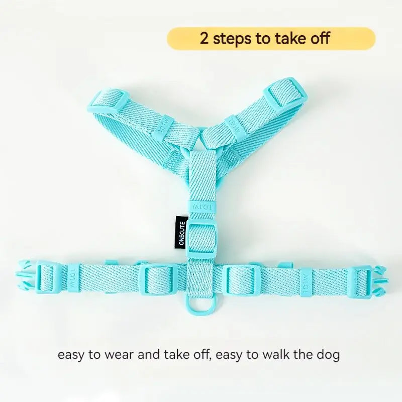 Macaron Dog Harness, Collar & Leash Set
