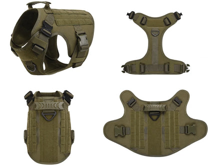 Tactical Dog Vest Harness & Leash Set