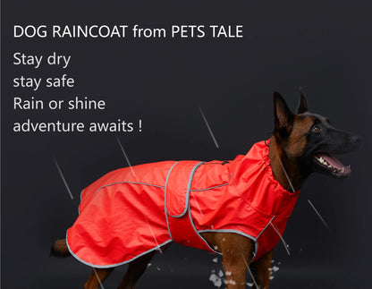 Hooded Reflective Dog Raincoat