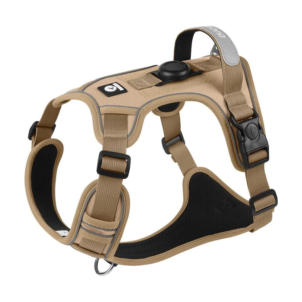 Dog Harness & Leash Set with AirTag Holder