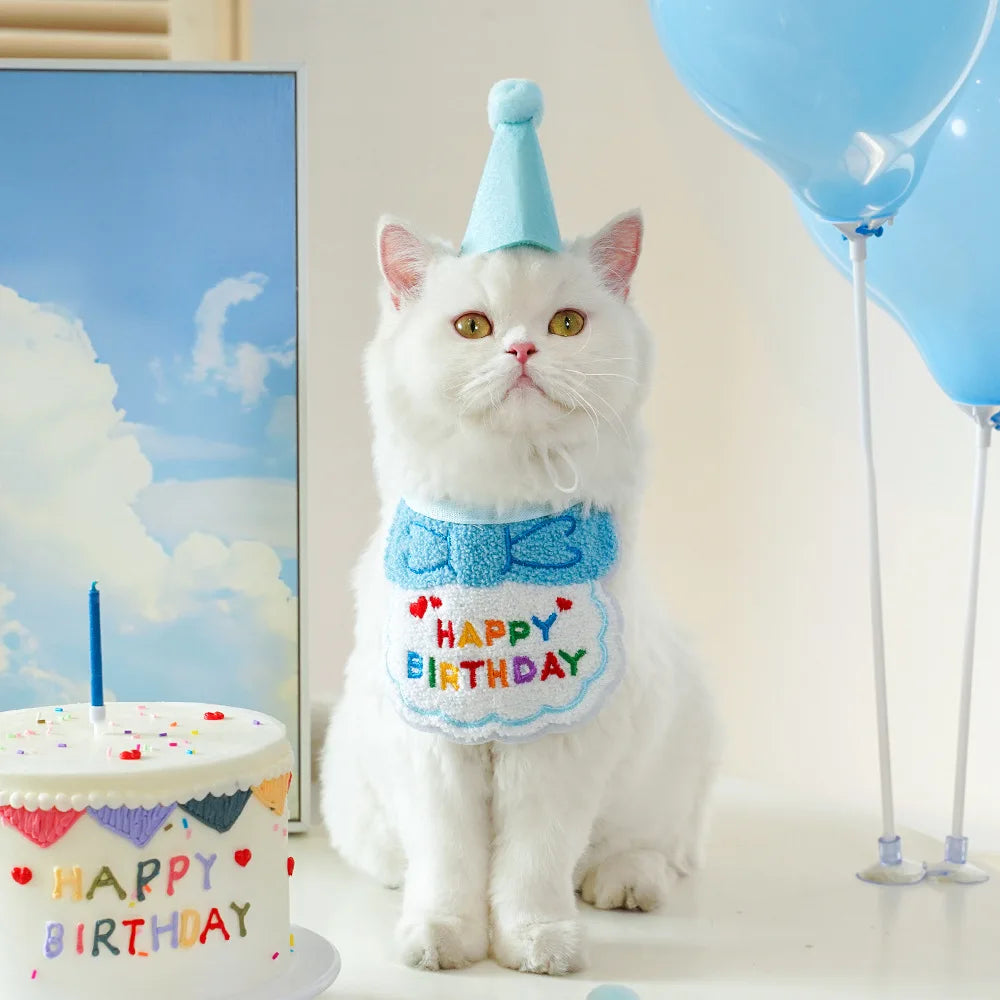 Dog Birthday Bandana & Party Hat Set